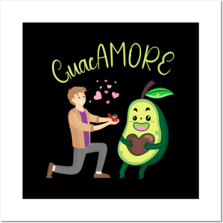 Avocados In Love Guacamore For Avocados Lovers Vegans Vegetarians Valentines Posters and Art